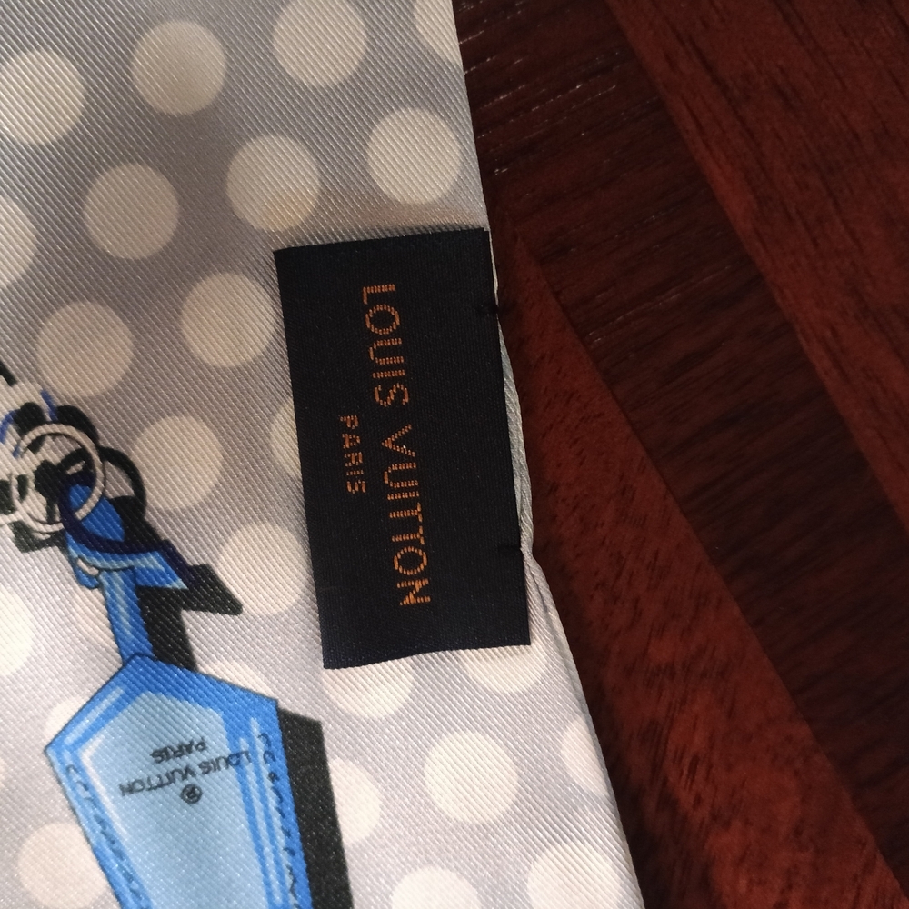 Louis Vuitton Monogram Blue and Gray Tie - Picture 11 of 11